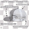image:imageFunky Junque Kids Trucker Hat Toddler Boys amp Girls Flat Brim Baseball Cap  Mesh Trucker Hat with Adjustable Snapback Everyday Play and Gifting Toddler Baseball Caps for KidsBubs  GreyWhite