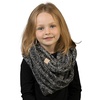 image:imageFunky Junque Kids Winter Scarf  Toddler Girl Neck Warmer Baby Infinity Scarf Warm Balaclava for Kids Soft Girls Scarves4 Tone Mix 31  Black  Dark Melange Grey  Heather Grey  Beige