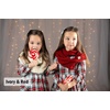 image:imageFunky Junque Kids Winter Scarf  Toddler Girl Neck Warmer Baby Infinity Scarf Warm Balaclava for Kids Soft Girls Scarves4 Tone Mix 31  Black  Dark Melange Grey  Heather Grey  Beige