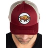 image:imageFunky Junque Mens Mesh Patch Saying Trucker Hat  Lightweight Cotton Cap with Sun Protection Golf Beach and Everyday Trendy Caps for MenBuffalo Geometric  BurgundyBeige