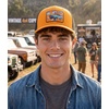 image:imageFunky Junque Mens Mesh Patch Saying Trucker Hat  Lightweight Cotton Cap with Sun Protection Golf Beach and Everyday Trendy Caps for MenFour Wheeler  OrangeBlack