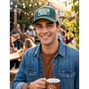 image:imageFunky Junque Mens Mesh Patch Saying Trucker Hat  Lightweight Cotton Cap with Sun Protection Golf Beach and Everyday Trendy Caps for MenGet Outdoors  GreenBeige