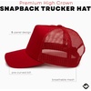 image:imageFunky Junque Mesh Trucker Hat  Lightweight Cotton Cap with Sun Protection Golf Beach and Errands Trendy Caps for MenRed