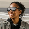 image:imageFunky Junque Mirrored Sunglasses Reflective 80s Style Shades  Lightweight frameless sunglasses with reflective mirror lenses for driving beach days festivals amp unisex 80s styleSilver