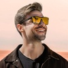 image:imageFunky Junque Mirrored Sunglasses Reflective 80s Style Shades  Lightweight frameless sunglasses with reflective mirror lenses for driving beach days festivals amp unisex 80s styleGold