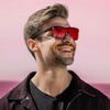 image:imageFunky Junque Mirrored Sunglasses Reflective 80s Style Shades  Lightweight frameless sunglasses with reflective mirror lenses for driving beach days festivals amp unisex 80s styleRed