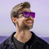 image:imageFunky Junque Mirrored Sunglasses Reflective 80s Style Shades  Lightweight frameless sunglasses with reflective mirror lenses for driving beach days festivals amp unisex 80s stylePurple