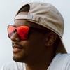 image:imageFunky Junque Mirrored Sunglasses Reflective 80s Style Shades  Lightweight frameless sunglasses with reflective mirror lenses for driving beach days festivals amp unisex 80s styleRed