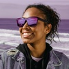 image:imageFunky Junque Mirrored Sunglasses Reflective 80s Style Shades  Lightweight frameless sunglasses with reflective mirror lenses for driving beach days festivals amp unisex 80s stylePurple