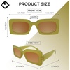 image:imageFunky Junque Oversized Vintage Sunglasses Square Frame Shades  Premium oversized sunglasses with square frames for beach days pool parties festivals travel amp everyday wearOlive FramesBrown Lenses