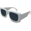 image:imageFunky Junque Oversized Vintage Sunglasses Square Frame Shades  Premium oversized sunglasses with square frames for beach days pool parties festivals travel amp everyday wearWhite FramesSmoke Lenses