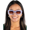 image:imageFunky Junque Oversized Vintage Sunglasses Square Frame Shades  Premium oversized sunglasses with square frames for beach days pool parties festivals travel amp everyday wearLavender FramesBrown Lenses