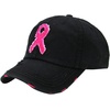 image:imageFunky Junque Pink Ribbon Awareness Cap Embroidered Cotton Baseball Hat  Soft cotton cap with embroidered pink ribbon for October awareness charity walks fundraising amp survivor giftsBlack Ribbon