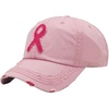 image:imageFunky Junque Pink Ribbon Awareness Cap Embroidered Cotton Baseball Hat  Soft cotton cap with embroidered pink ribbon for October awareness charity walks fundraising amp survivor giftsPink Ribbon