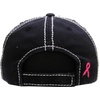 image:imageFunky Junque Pink Ribbon Awareness Cap Embroidered Cotton Baseball Hat  Soft cotton cap with embroidered pink ribbon for October awareness charity walks fundraising amp survivor giftsPink W Ribbon  Black