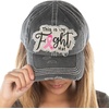 image:imageFunky Junque Pink Ribbon Awareness Cap Embroidered Cotton Baseball Hat  Soft cotton cap with embroidered pink ribbon for October awareness charity walks fundraising amp survivor giftsThis is My Fight Hat  Black