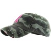 image:imageFunky Junque Pink Ribbon Awareness Cap Embroidered Cotton Baseball Hat  Soft cotton cap with embroidered pink ribbon for October awareness charity walks fundraising amp survivor giftsCamo Ribbon