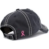 image:imageFunky Junque Pink Ribbon Awareness Cap Embroidered Cotton Baseball Hat  Soft cotton cap with embroidered pink ribbon for October awareness charity walks fundraising amp survivor giftsBelieve  Black