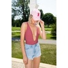 image:imageFunky Junque Pink Ribbon Awareness Cap Embroidered Cotton Baseball Hat  Soft cotton cap with embroidered pink ribbon for October awareness charity walks fundraising amp survivor giftsPink Ribbon