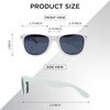 image:imageFunky Junque Polarized Retro Sunglasses Bridal Party Shades  Lightweight polarized sunglasses with contoured arms for bachelorette parties engagements honeymoons amp bridal showersSolid  White