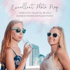 image:imageFunky Junque Polarized Retro Sunglasses Bridal Party Shades  Lightweight polarized sunglasses with contoured arms for bachelorette parties engagements honeymoons amp bridal showers5 Pack  Bride White  4 Bride Tribe Black