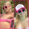 image:imageFunky Junque Polarized Retro Sunglasses Bridal Party Shades  Lightweight polarized sunglasses with contoured arms for bachelorette parties engagements honeymoons amp bridal showersIll Bring the  Party Hot Pink