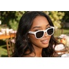 image:imageFunky Junque Polarized Retro Sunglasses Bridal Party Shades  Lightweight polarized sunglasses with contoured arms for bachelorette parties engagements honeymoons amp bridal showersBride White