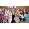 image:imageFunky Junque Polarized Retro Sunglasses Bridal Party Shades  Lightweight polarized sunglasses with contoured arms for bachelorette parties engagements honeymoons amp bridal showers5 Pack  Bride White  4 Bride Tribe Lt Pink