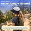 image:imageFunky Junque Ponytail Messy Bun Sun Hat UPF 50 Mesh Bucket Cap  Lightweight mesh ponytail bucket hat with openback hole for hiking running gardening beach amp fishingBeigeBlack
