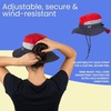 image:imageFunky Junque Ponytail Messy Bun Sun Hat UPF 50 Mesh Bucket Cap  Lightweight mesh ponytail bucket hat with openback hole for hiking running gardening beach amp fishingNavyRed