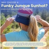 image:imageFunky Junque Ponytail Messy Bun Sun Hat UPF 50 Mesh Bucket Cap  Lightweight mesh ponytail bucket hat with openback hole for hiking running gardening beach amp fishingNavyRed