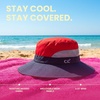 image:imageFunky Junque Ponytail Messy Bun Sun Hat UPF 50 Mesh Bucket Cap  Lightweight mesh ponytail bucket hat with openback hole for hiking running gardening beach amp fishingNavyRed