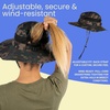 image:imageFunky Junque Ponytail Messy Bun Sun Hat UPF 50 Mesh Bucket Cap  Lightweight mesh ponytail bucket hat with openback hole for hiking running gardening beach amp fishingCamo