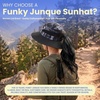 image:imageFunky Junque Ponytail Messy Bun Sun Hat UPF 50 Mesh Bucket Cap  Lightweight mesh ponytail bucket hat with openback hole for hiking running gardening beach amp fishingBlackBlack Camo