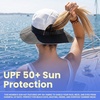 image:imageFunky Junque Ponytail Messy Bun Sun Hat UPF 50 Mesh Bucket Cap  Lightweight mesh ponytail bucket hat with openback hole for hiking running gardening beach amp fishingBeigeBlack