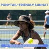 image:imageFunky Junque Ponytail Messy Bun Sun Hat UPF 50 Mesh Bucket Cap  Lightweight mesh ponytail bucket hat with openback hole for hiking running gardening beach amp fishingCamo