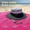 image:imageFunky Junque Ponytail Messy Bun Sun Hat UPF 50 Mesh Bucket Cap  Lightweight mesh ponytail bucket hat with openback hole for hiking running gardening beach amp fishingBlackGrey