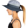 image:imageFunky Junque Ponytail Messy Bun Sun Hat UPF 50 Mesh Bucket Cap  Lightweight mesh ponytail bucket hat with openback hole for hiking running gardening beach amp fishingGreyCharcoal