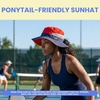image:imageFunky Junque Ponytail Messy Bun Sun Hat UPF 50 Mesh Bucket Cap  Lightweight mesh ponytail bucket hat with openback hole for hiking running gardening beach amp fishingNavyRed