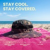 image:imageFunky Junque Ponytail Messy Bun Sun Hat UPF 50 Mesh Bucket Cap  Lightweight mesh ponytail bucket hat with openback hole for hiking running gardening beach amp fishingCamo