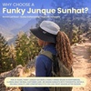 image:imageFunky Junque Ponytail Messy Bun Sun Hat UPF 50 Mesh Bucket Cap  Lightweight mesh ponytail bucket hat with openback hole for hiking running gardening beach amp fishingBlackGrey