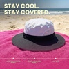 image:imageFunky Junque Ponytail Messy Bun Sun Hat UPF 50 Mesh Bucket Cap  Lightweight mesh ponytail bucket hat with openback hole for hiking running gardening beach amp fishingBeigeBlack