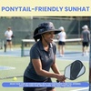 image:imageFunky Junque Ponytail Messy Bun Sun Hat UPF 50 Mesh Bucket Cap  Lightweight mesh ponytail bucket hat with openback hole for hiking running gardening beach amp fishingBlackBlack Camo