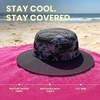 image:imageFunky Junque Ponytail Messy Bun Sun Hat UPF 50 Mesh Bucket Cap  Lightweight mesh ponytail bucket hat with openback hole for hiking running gardening beach amp fishingBlackBlack Camo
