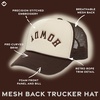 image:imageFunky Junque Premium Mesh Snapback Trucker Hat  Stylish Comfort for All  Patriotic Humor amp More  Lightweight Foam Trucker Hat with Adjustable Snapback Concerts Festivals and Weekend Wear Funny Trucker HatsHowdy Upside Down  BrownBeige