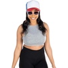 image:imageFunky Junque Premium Mesh Snapback Trucker Hat  Stylish Comfort for All  Patriotic Humor amp More  Lightweight Foam Trucker Hat with Adjustable Snapback Concerts Festivals and Weekend Wear Funny Trucker HatsHat RedWhiteBlue  Sunglasses Usa
