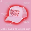 image:imageFunky Junque Premium Mesh Snapback Trucker Hat  Stylish Comfort for All  Patriotic Humor amp More  Lightweight Foam Trucker Hat with Adjustable Snapback Concerts Festivals and Weekend Wear Funny Trucker HatsBetter Late Than Ugly Light Pink