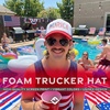 image:imageFunky Junque Premium Mesh Snapback Trucker Hat  Stylish Comfort for All  Patriotic Humor amp More  Lightweight Foam Trucker Hat with Adjustable Snapback Concerts Festivals and Weekend Wear Funny Trucker HatsMerica WhiteRedBlue