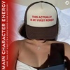 image:imageFunky Junque Premium Mesh Snapback Trucker Hat  Stylish Comfort for All  Patriotic Humor amp More  Lightweight Foam Trucker Hat with Adjustable Snapback Concerts Festivals and Weekend Wear Funny Trucker HatsThis Actually is My First Rodeo BeigeBrown