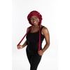 image:imageFunky Junque Satin Silk Sleep Bonnet Reversible Hair Wrap Cap  Premium satin sleep bonnet with reversible dualcolor design for bedtime hair protection curly styles amp braidsBurgundy Tie Band